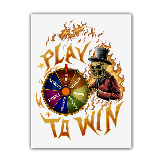 Level Up! Campaign: Play To Win Poster (White)