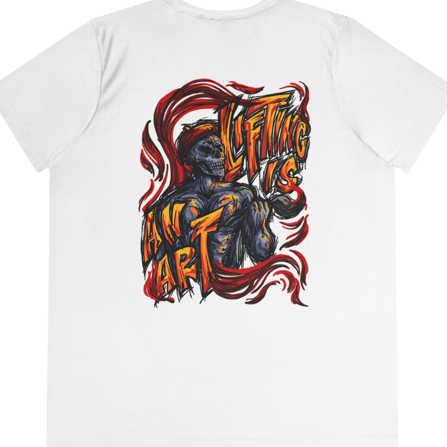 Creative Minds Campaign: Lifting Is An Art "Performance T-Shirt" (White) (Women's)