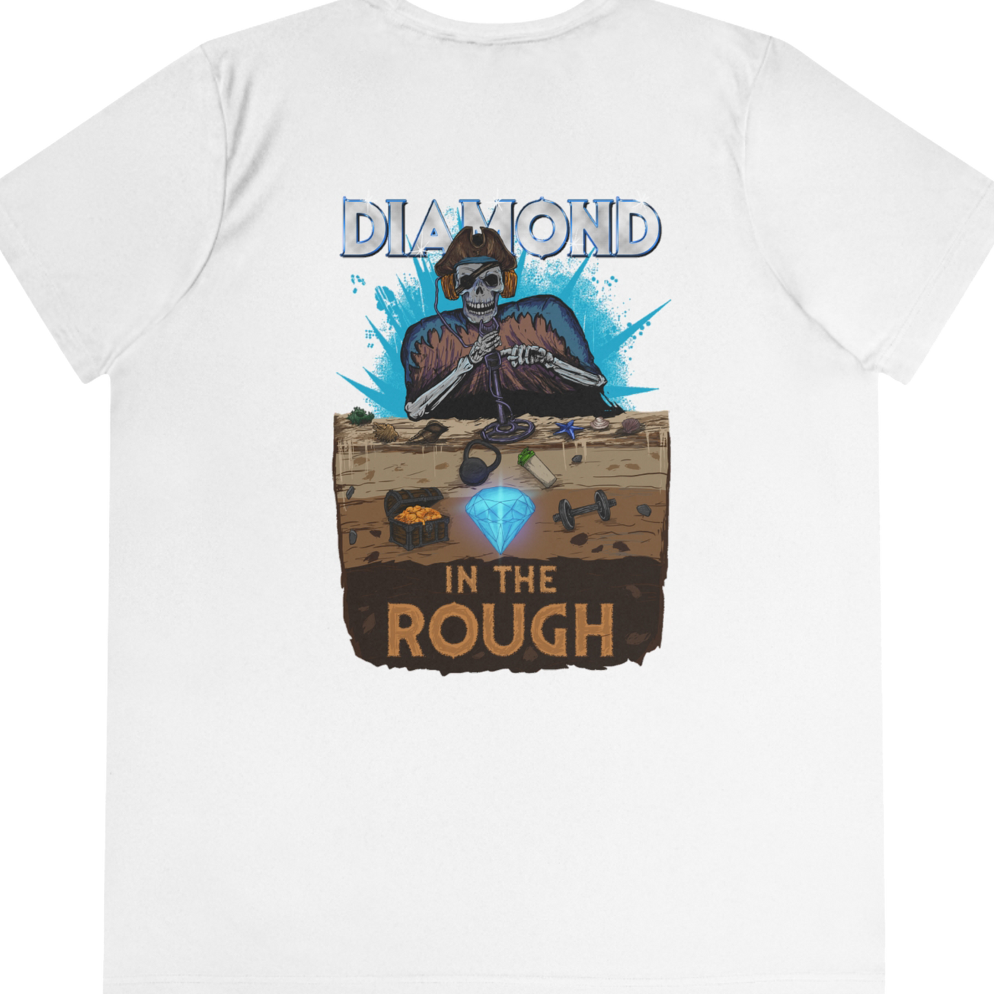 Limited Edition 1/250: Diamond In The Rough 'Piracy' "Performance T-Shirt" (White) (Women's)