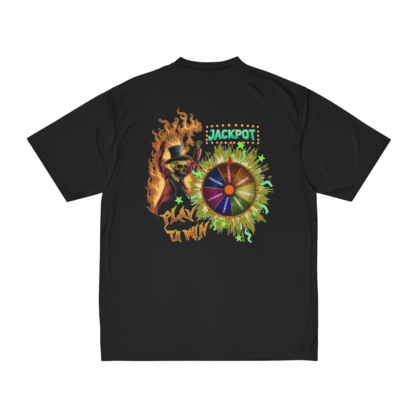 Limited Edition 1/250: Level Up! Campaign: Play To Win 'Jackpot' "Performance T-Shirt" (Black) (Men's)