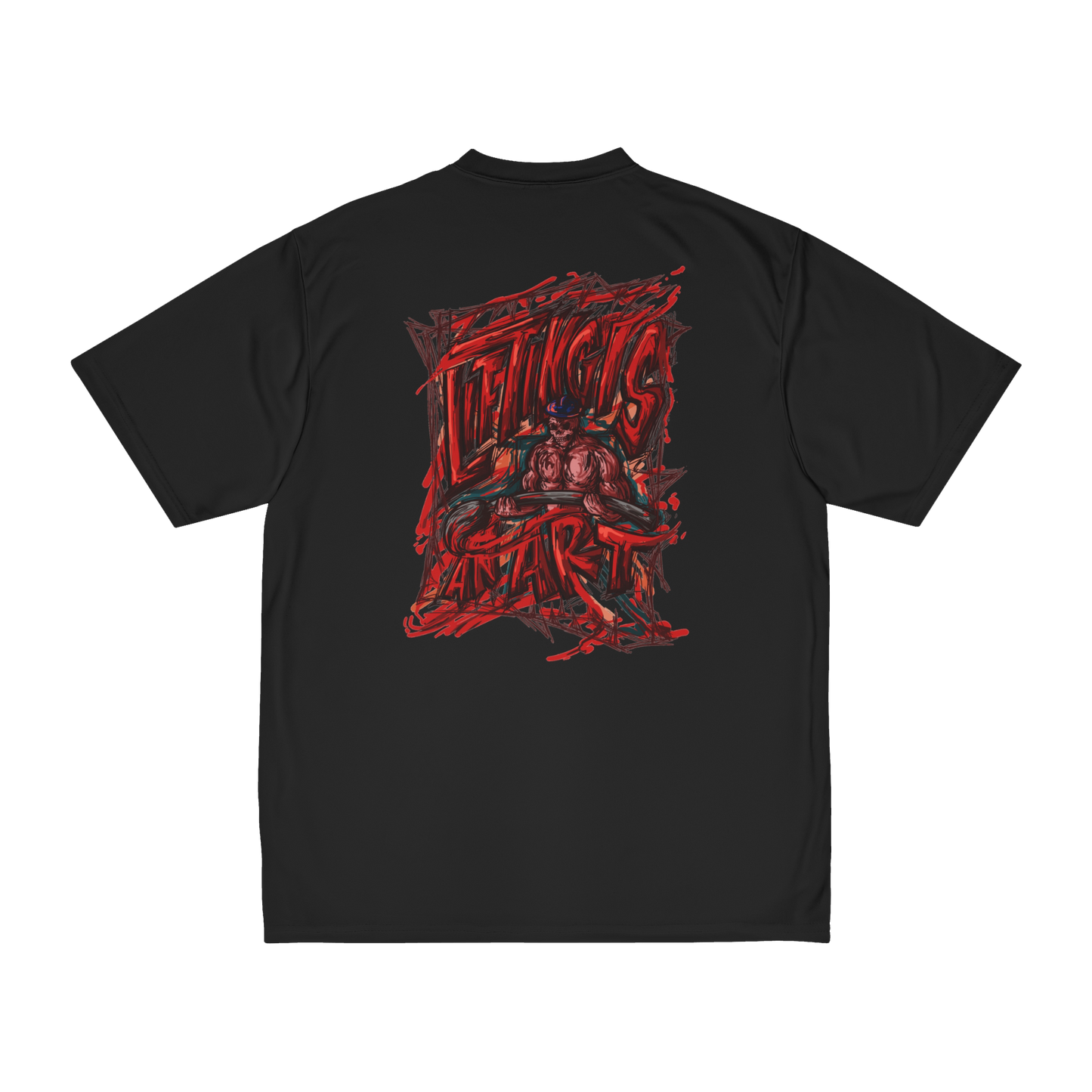 Limited Edition 1/250: Creative Minds Campaign: Lifting Is An Art 'Barbell Edition' "Performance T-Shirt" (Black) (Men's)