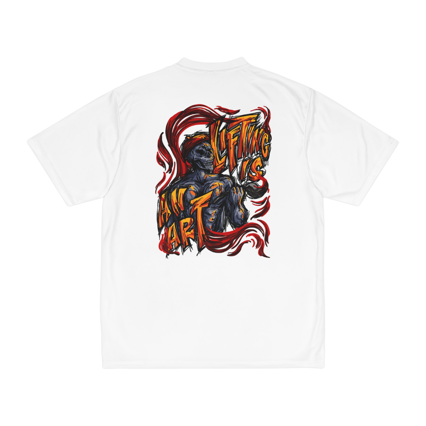 Creative Minds Campaign: Lifting Is An Art "Performance T-Shirt" (White) (Men's)