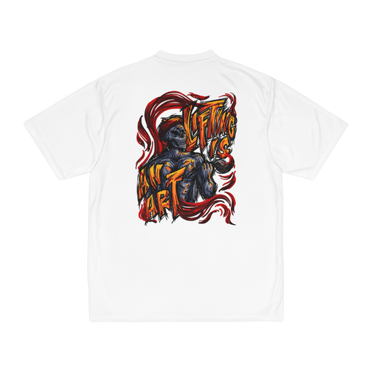 Creative Minds Campaign: Lifting Is An Art "Performance T-Shirt" (White) (Men's)