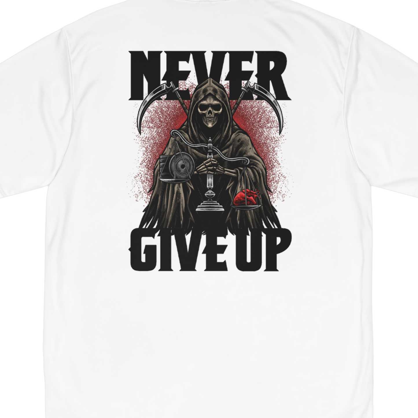 Anti-Bullying Campaign: Never Give Up "Performance T-Shirt" (White) (Men's)