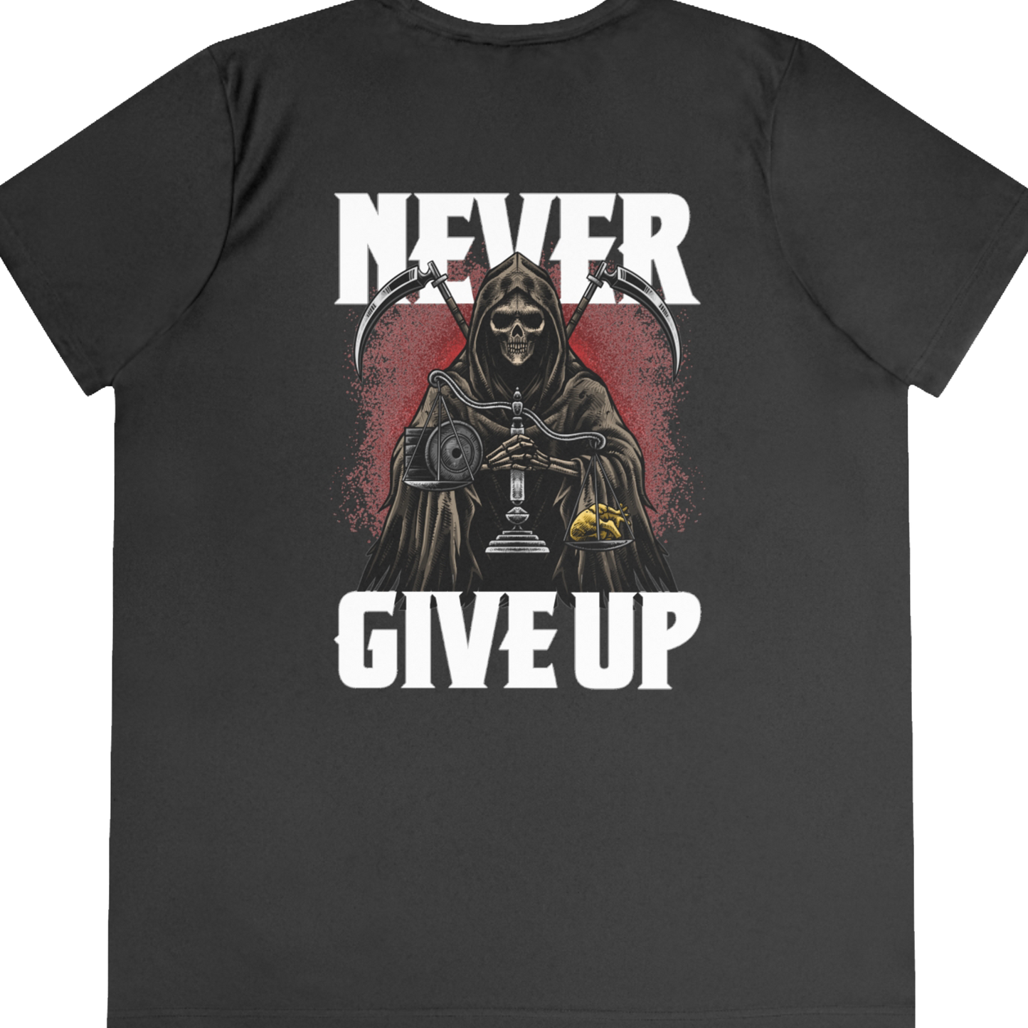 Limited Edition 1/250: Anti-Bullying Campaign: Never Give Up 'Heart Of Gold' "Performance T-Shirt" (Black) (Women's)
