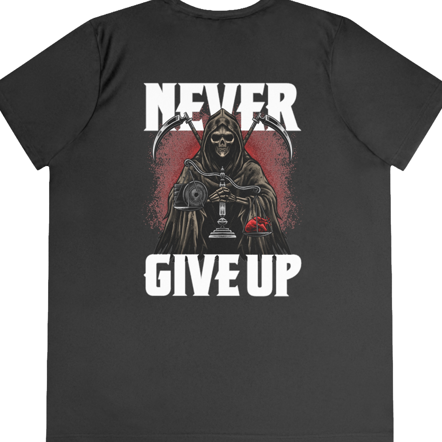 Anti-Bullying Campaign: Never Give Up "Performance T-Shirt" (Black) (Women's)
