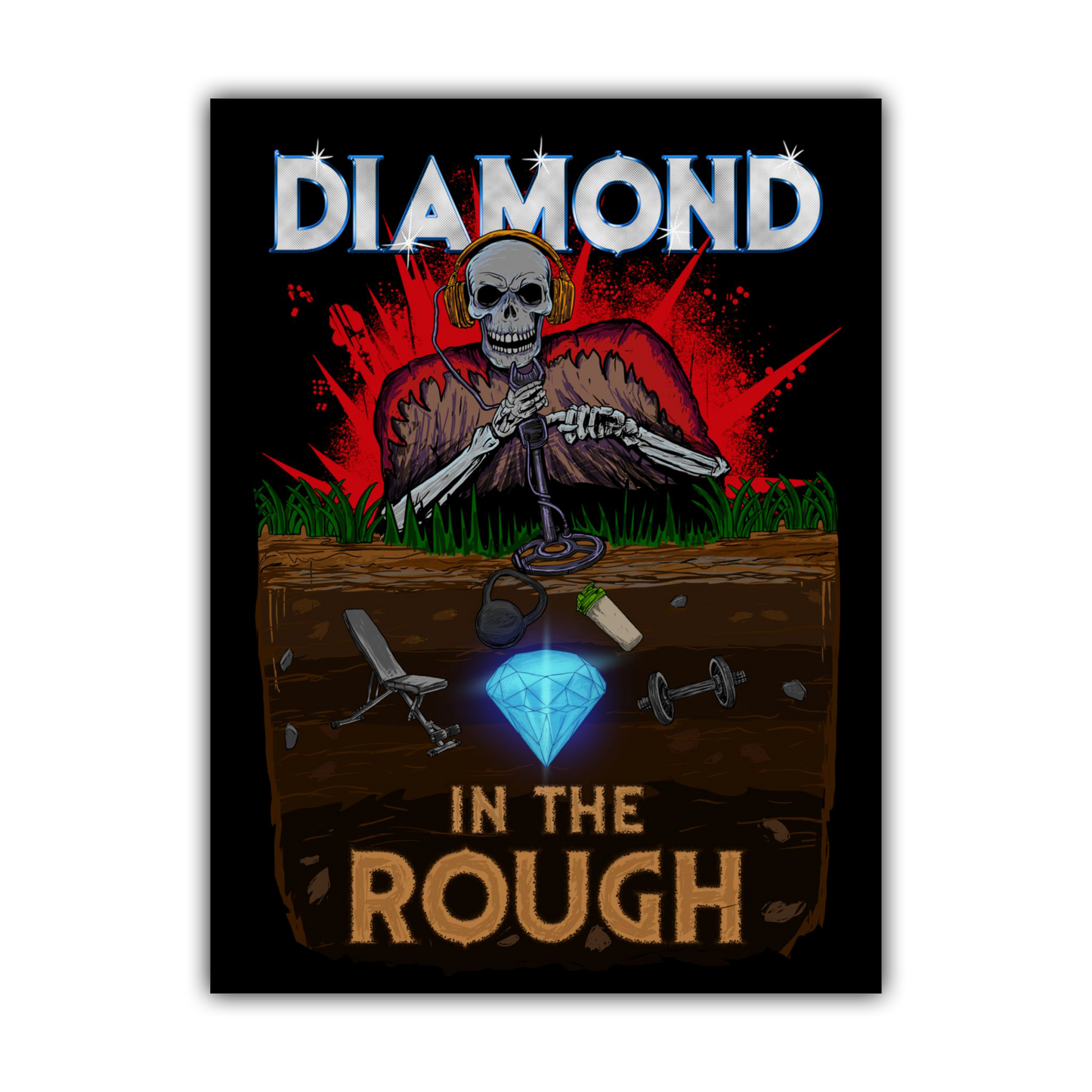 Diamond In The Rough Poster (Black)