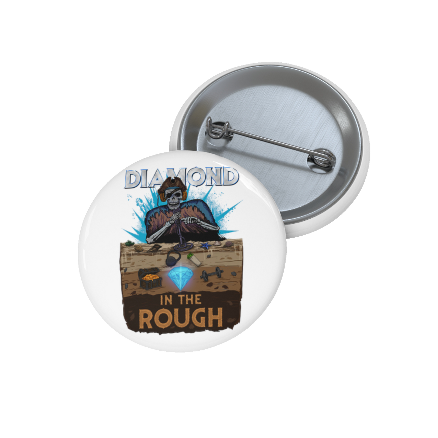 Limited Edition 1/250: Diamond In The Rough 'Piracy' Badge (White)