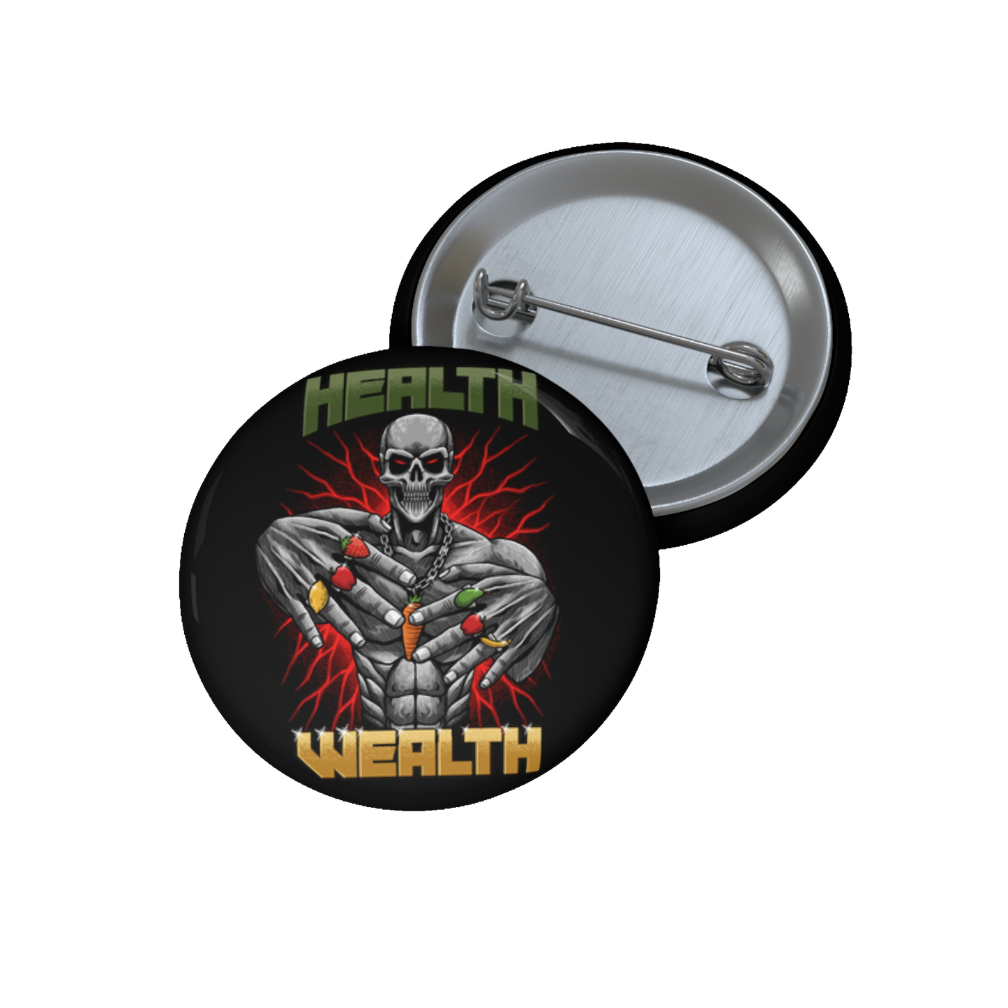 Health Is Wealth Badge (Black)