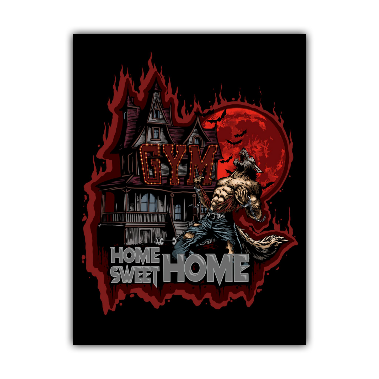 Limited Edition 1/250: Off The Streets Campaign: Home Sweet Home 'Blood Moon' Poster (Black)