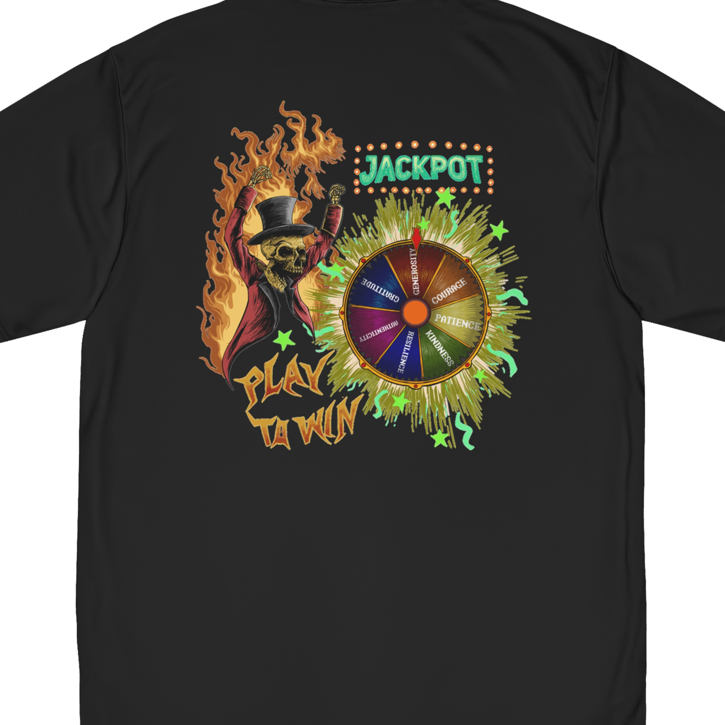 Limited Edition 1/250: Level Up! Campaign: Play To Win 'Jackpot' "Performance T-Shirt" (Black) (Men's)