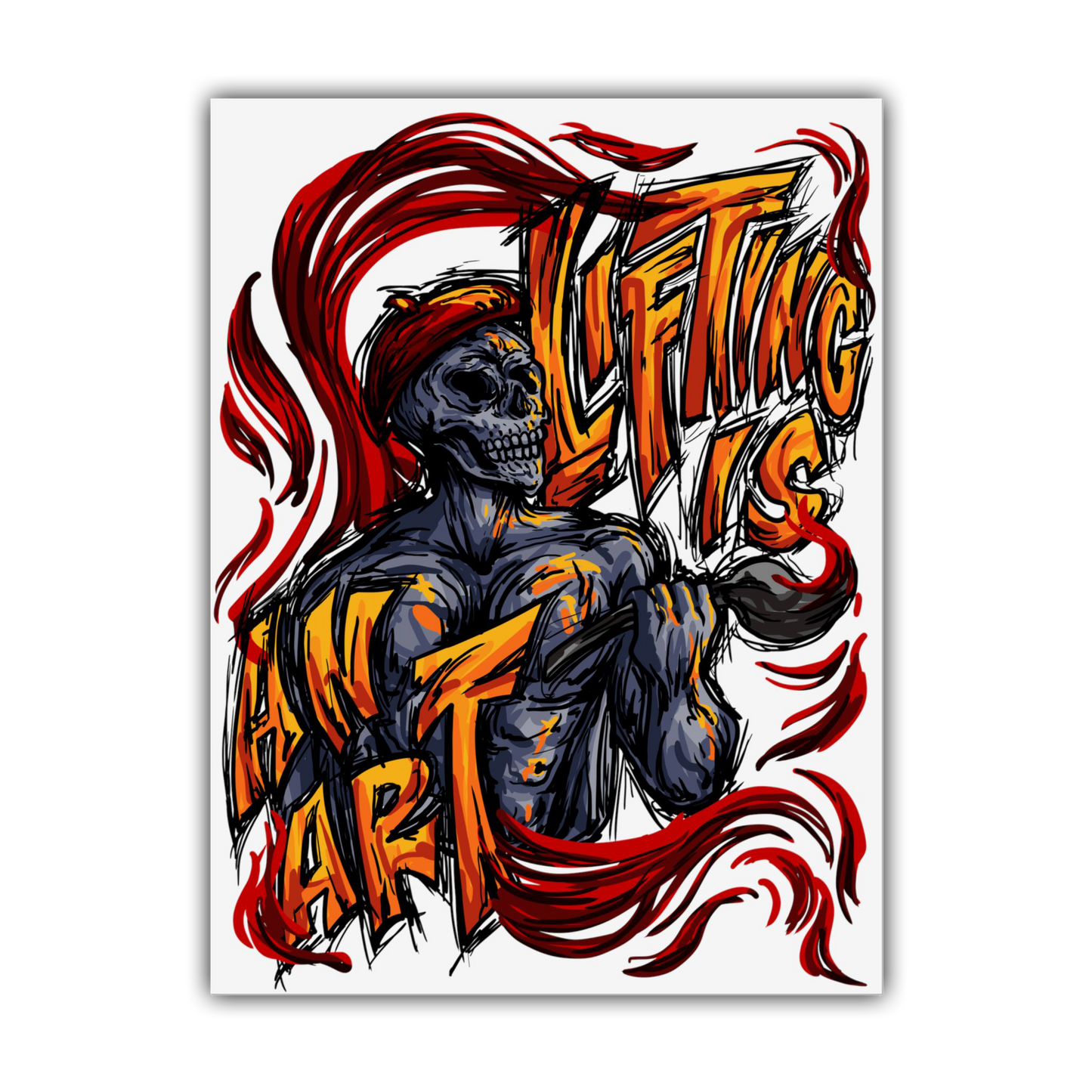 Creative Minds Campaign: Lifting Is An Art Poster (White)