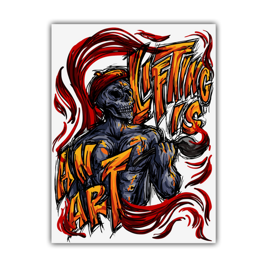 Creative Minds Campaign: Lifting Is An Art Poster (White)