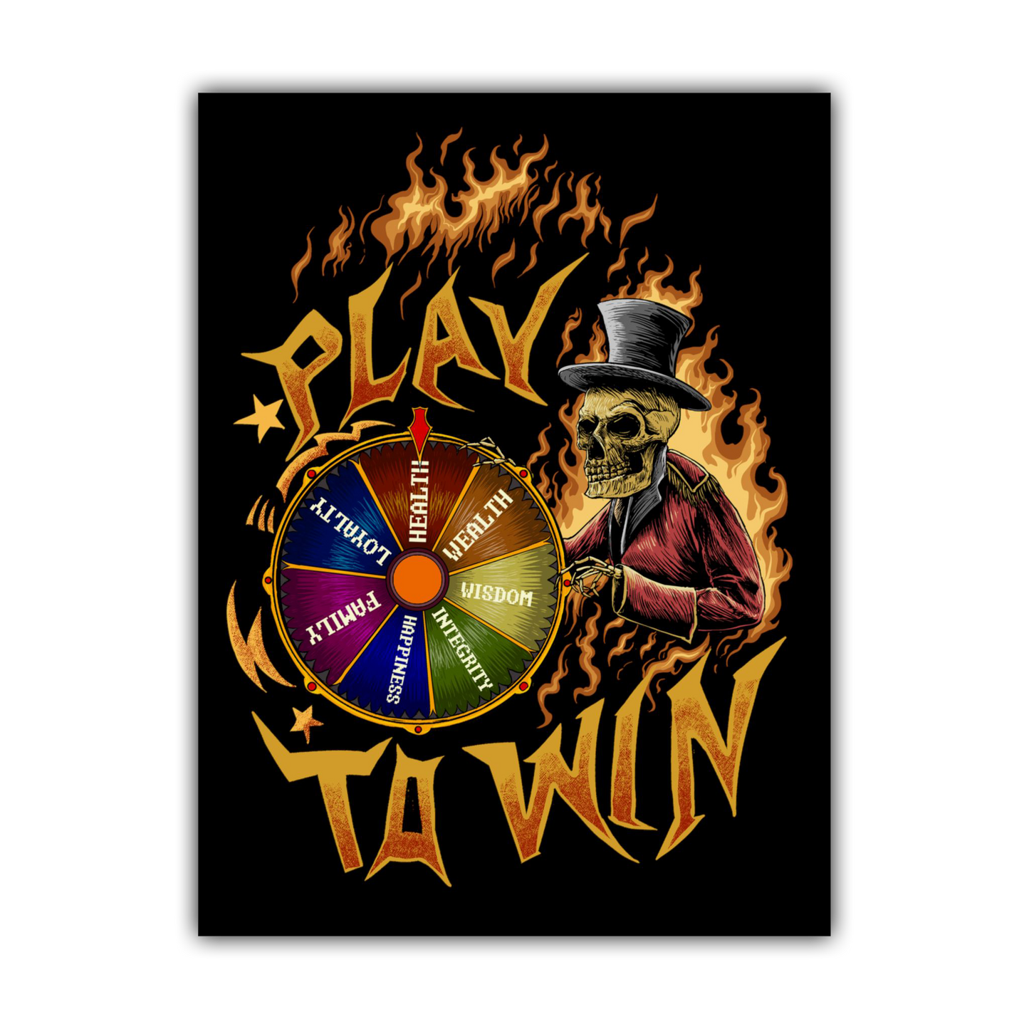 Level Up! Campaign: Play To Win Poster (Black)