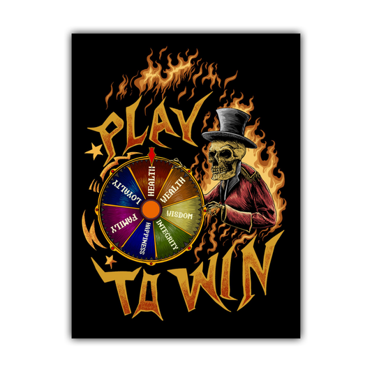 Level Up! Campaign: Play To Win Poster (Black)