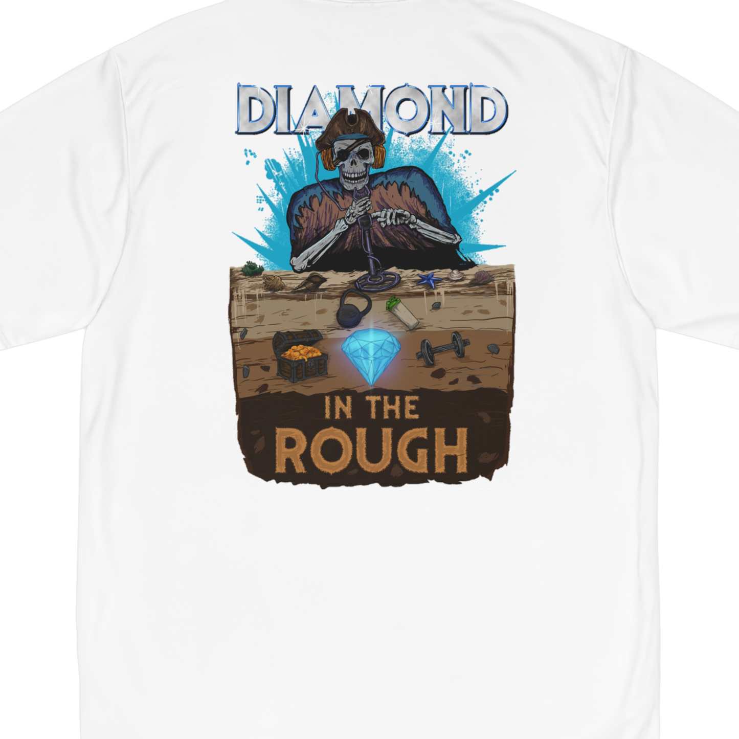 Limited Edition 1/250: Diamond In The Rough 'Piracy' "Performance T-Shirt" (White) (Men's)