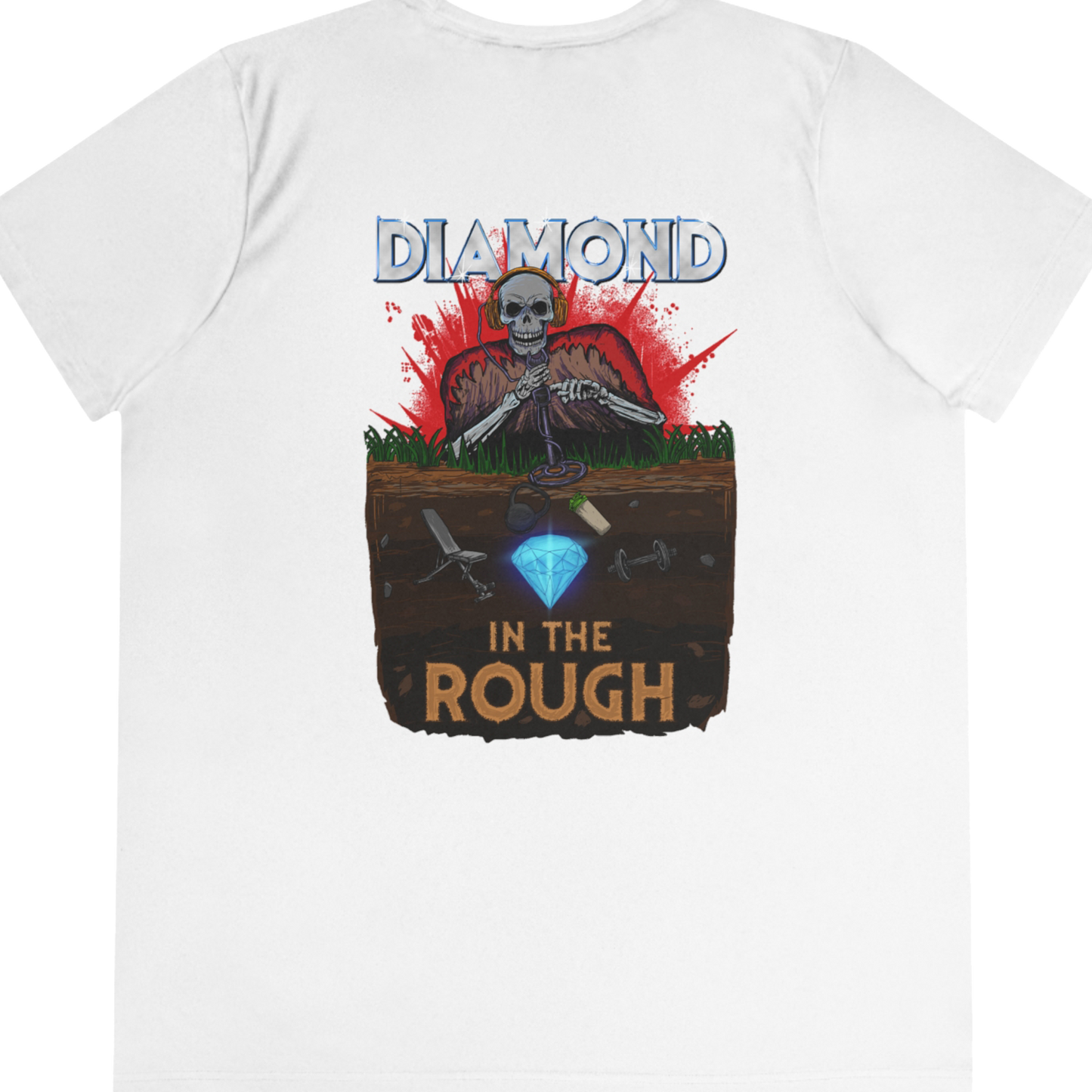 Diamond In The Rough "Performance T-Shirt" (White) (Women's)