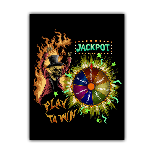 Limited Edition 1/250: Level Up! Campaign: Play To Win 'Jackpot' Poster (Black)