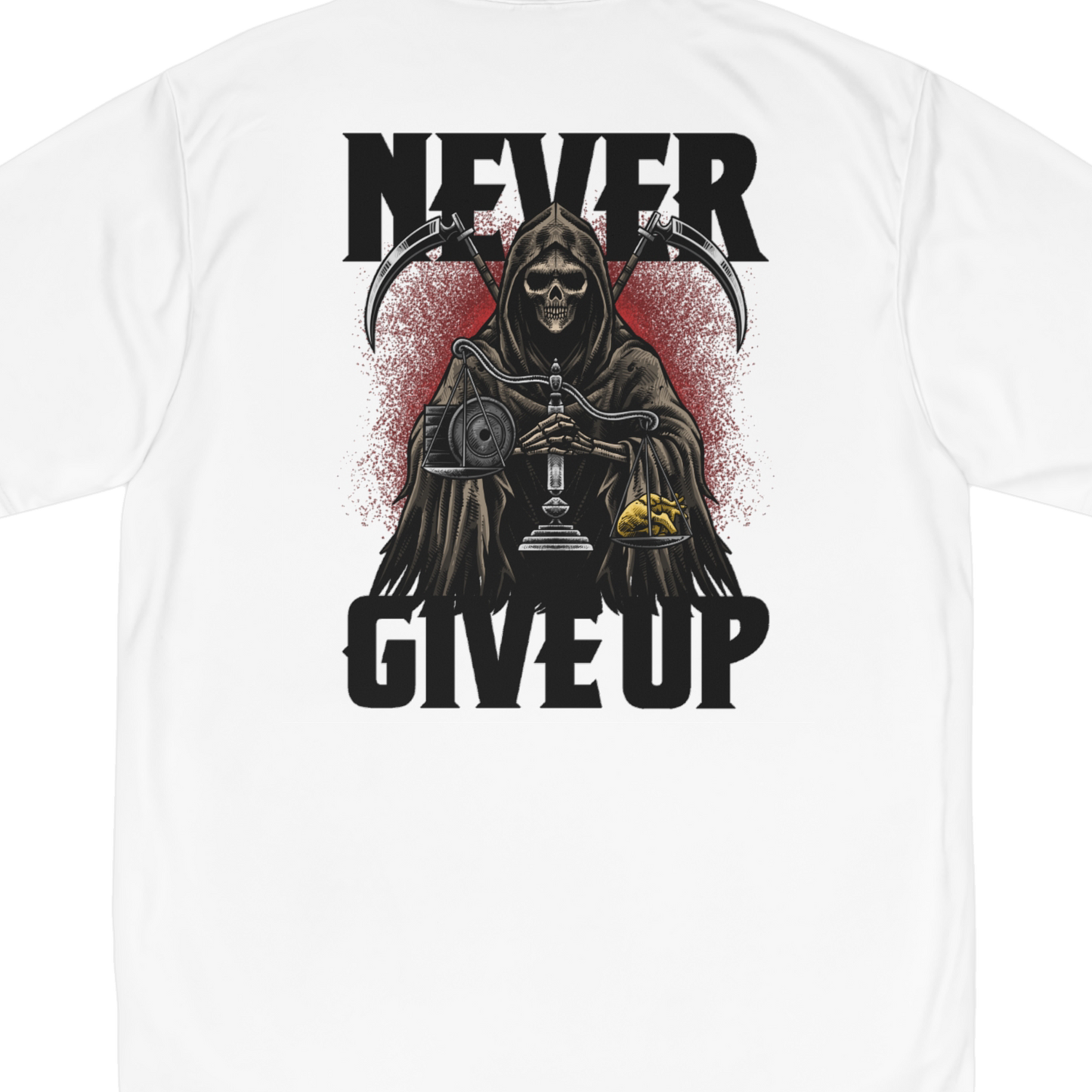 Limited Edition 1/250: Anti-Bullying Campaign: Never Give Up 'Heart Of Gold' "Performance T-Shirt" (White) (Men's)