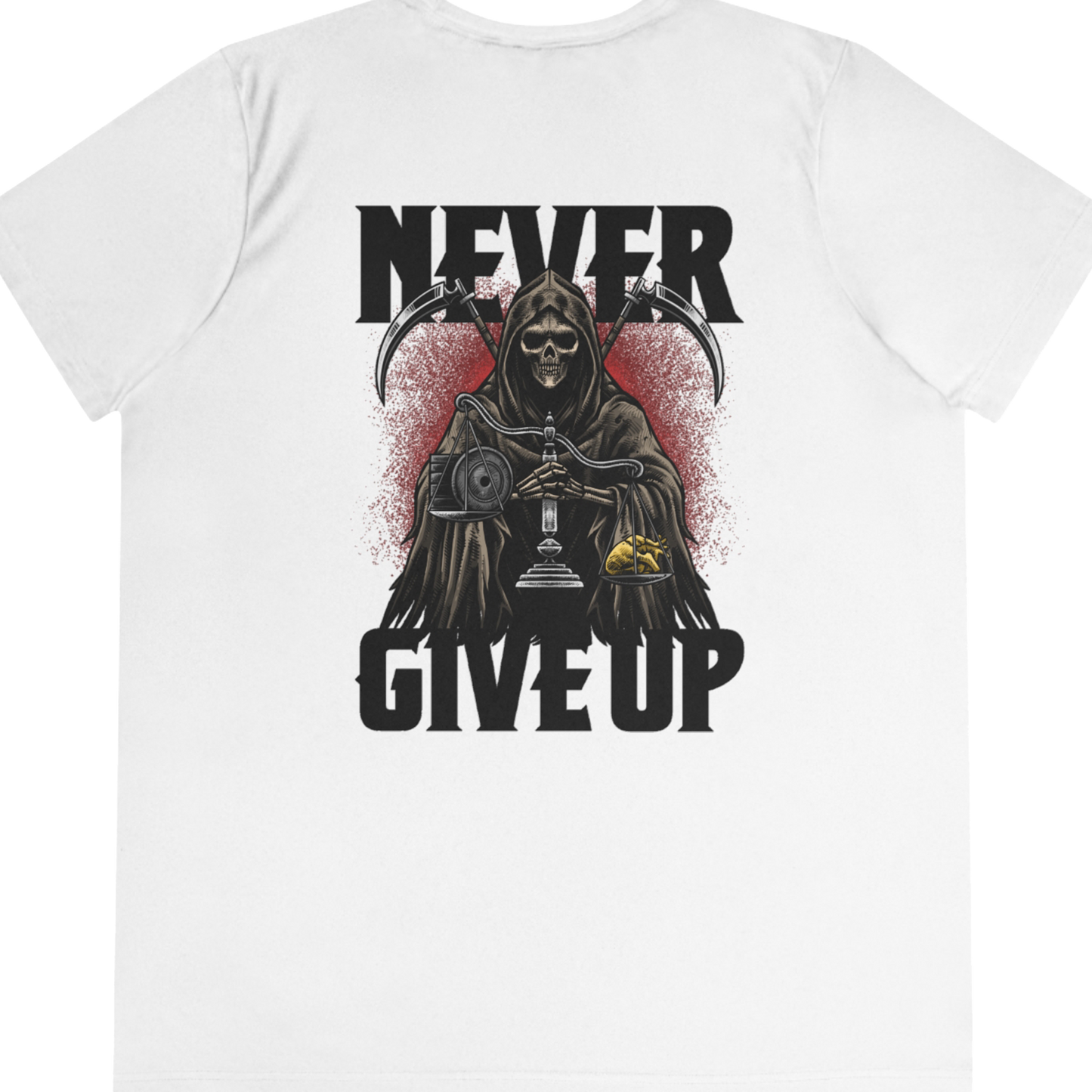 Limited Edition 1/250: Anti-Bullying Campaign: Never Give Up 'Heart Of Gold' "Performance T-Shirt" (White) (Women's)