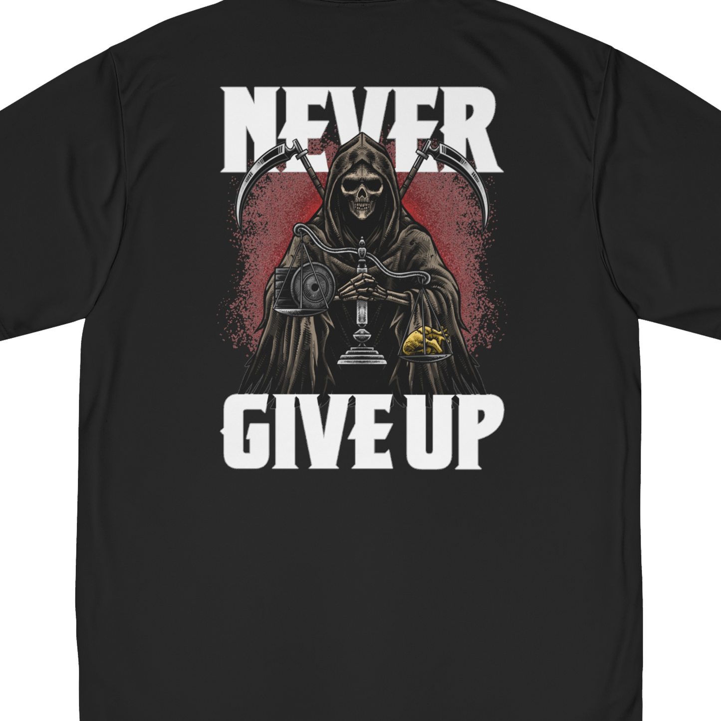 Limited Edition 1/250: Anti-Bullying Campaign: Never Give Up 'Heart Of Gold' "Performance T-Shirt" (Black) (Men's)