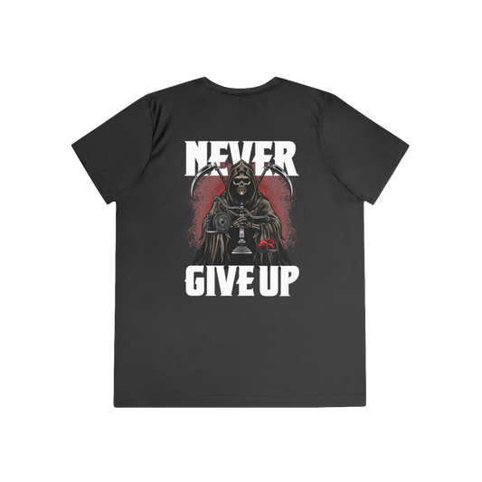 Anti-Bullying Campaign: Never Give Up "Performance T-Shirt" (Black) (Women's)