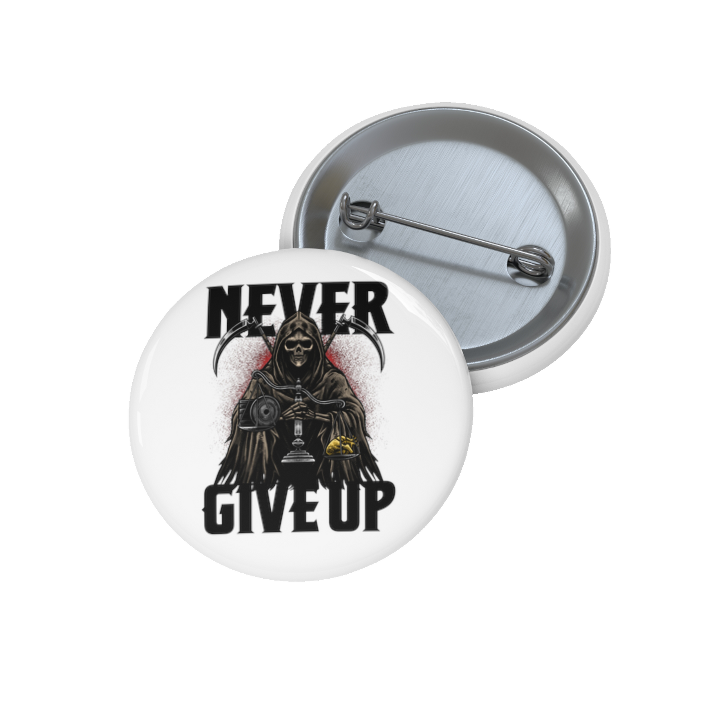 Limited Edition 1/250: Anti-Bullying Campaign: Never Give Up 'Heart Of Gold' Badge (White)