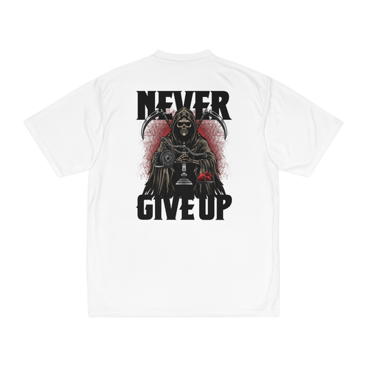 Anti-Bullying Campaign: Never Give Up "Performance T-Shirt" (White) (Men's)