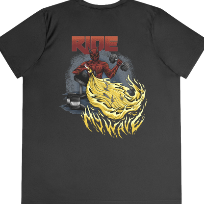 Ride My Wave "Performance T-Shirt" (Black) (Women's)