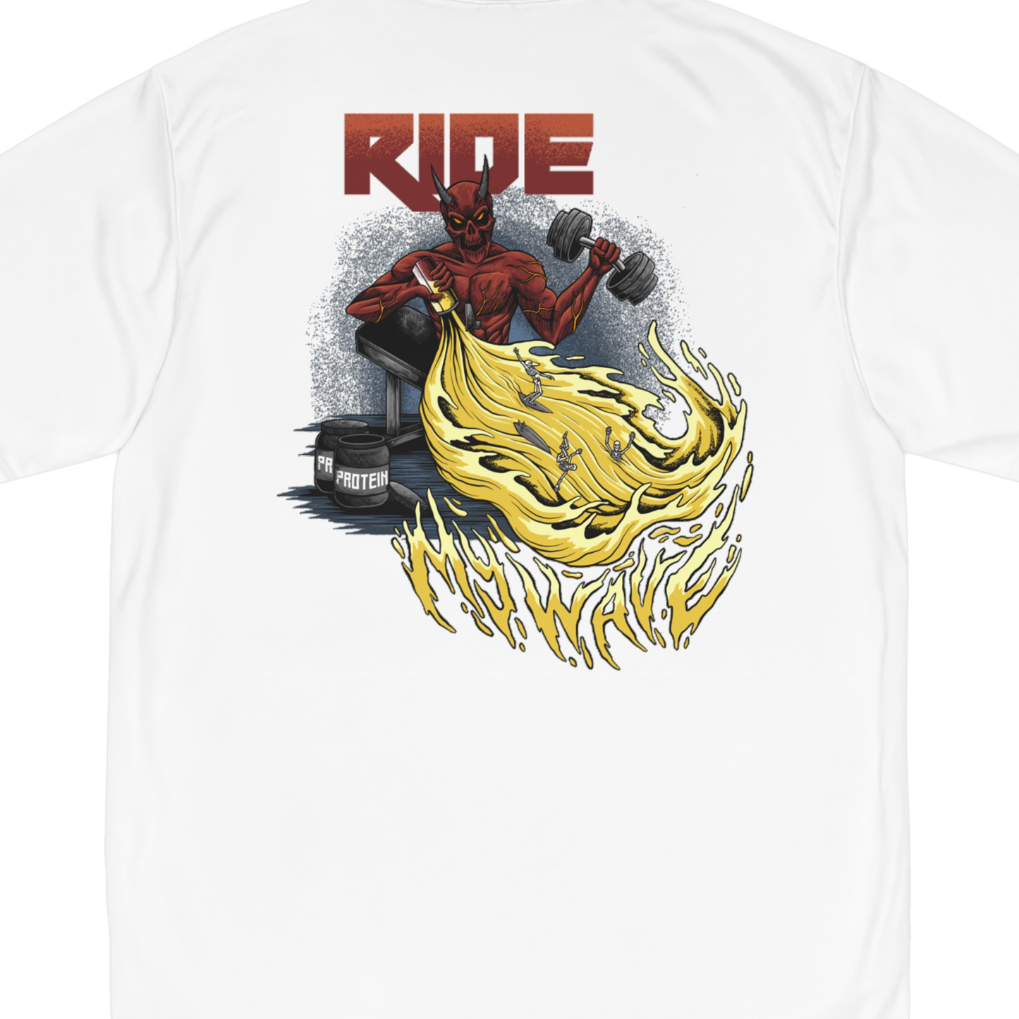 Ride My Wave "Performance T-Shirt" (White) (Men's)