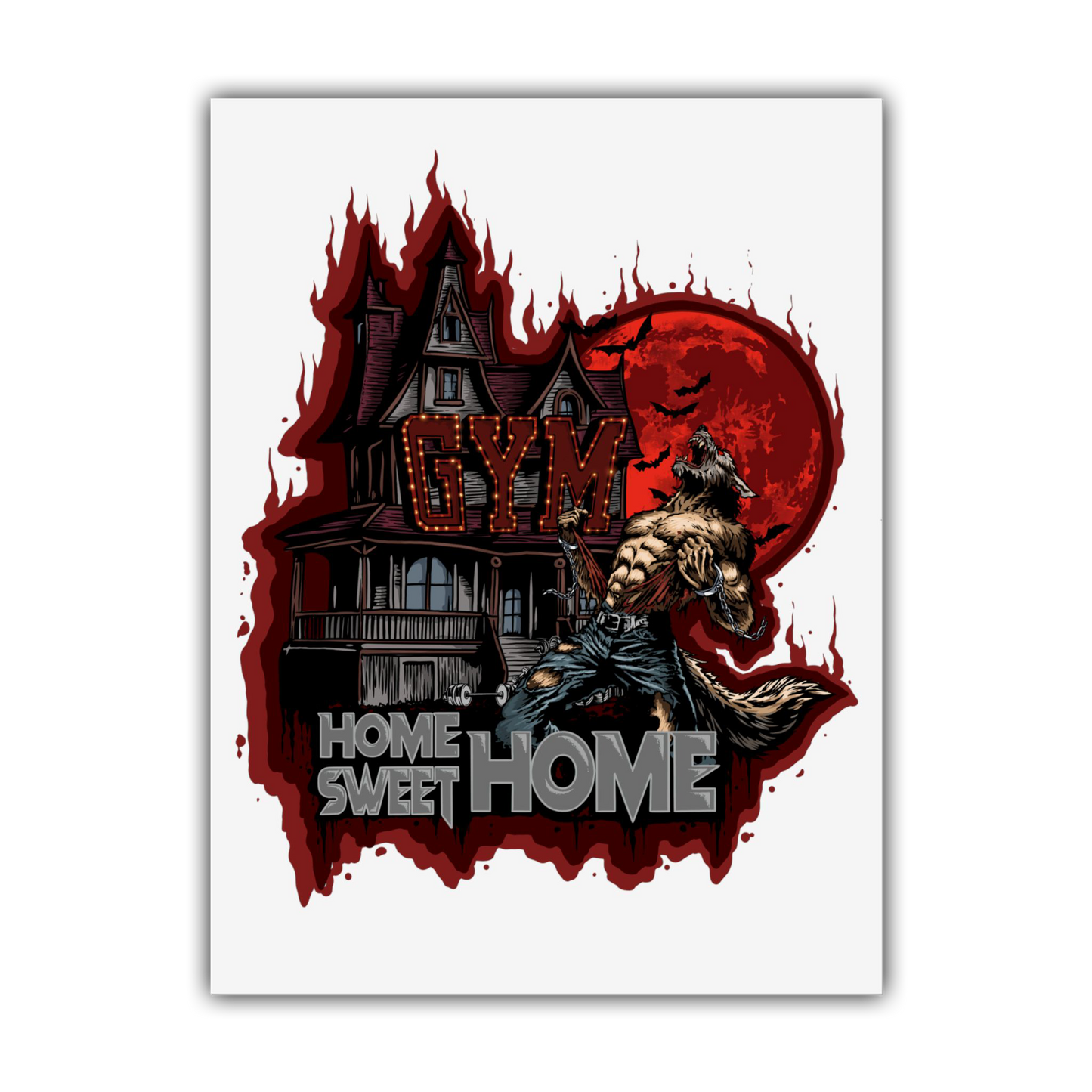 Limited Edition 1/250: Off The Streets Campaign: Home Sweet Home 'Blood Moon' Poster (White)