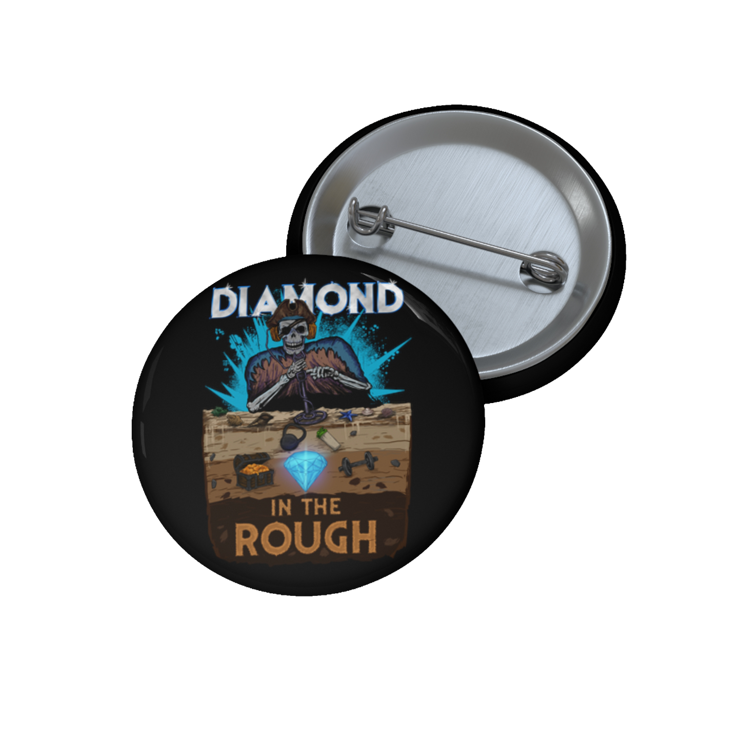 Limited Edition 1/250: Diamond In The Rough 'Piracy' Badge (Black)