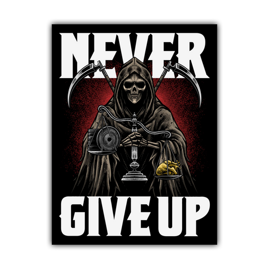 Limited Edition 1/250: Anti-Bullying Campaign: Never Give Up 'Heart Of Gold'' Poster (Black)