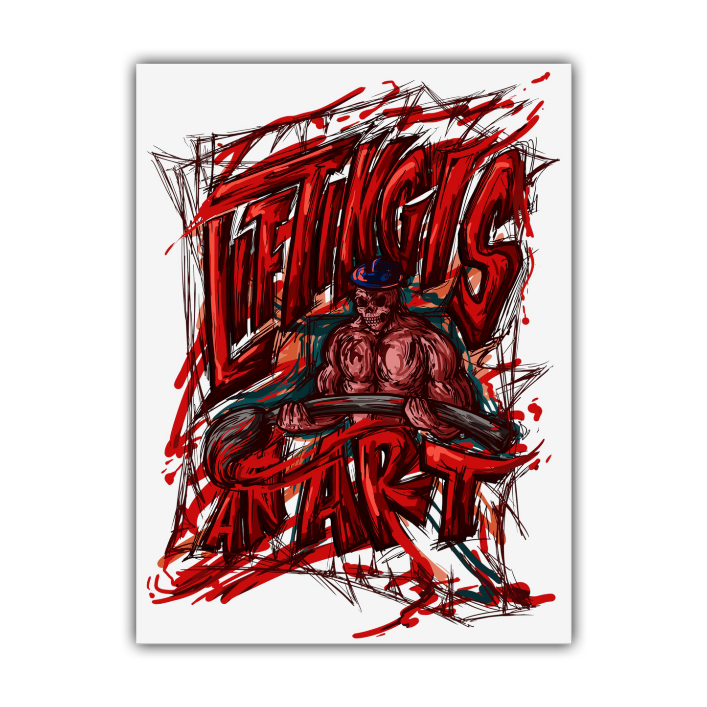 Limited Edition 1/250: Creative Minds Campaign: Lifting Is An Art 'Barbell Edition' Poster (White)