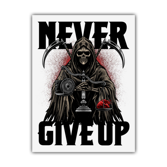 Anti-Bullying Campaign: Never Give Up Poster (White)