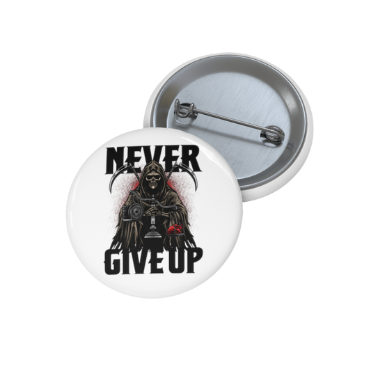 Anti-Bullying Campaign: Never Give Up Badge (White)