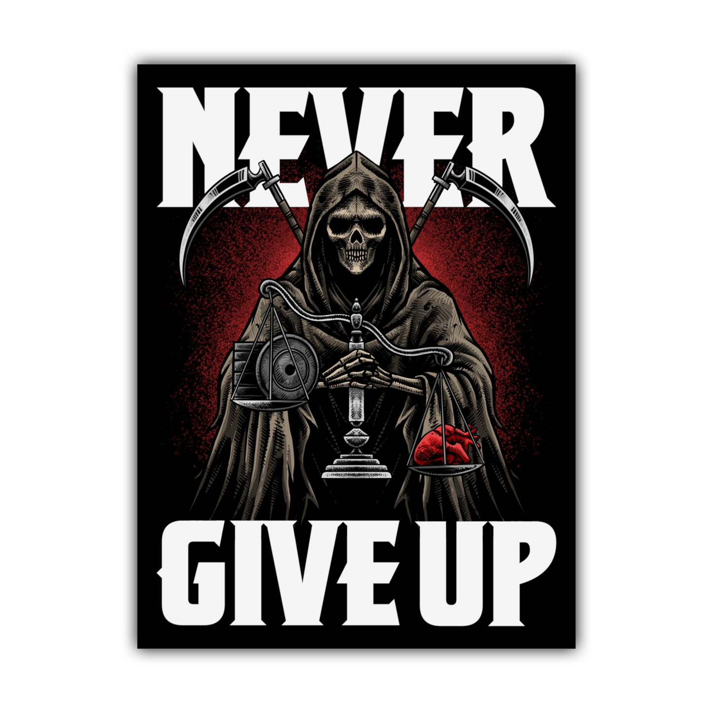 Anti-Bullying Campaign: Never Give Up Poster (Black)