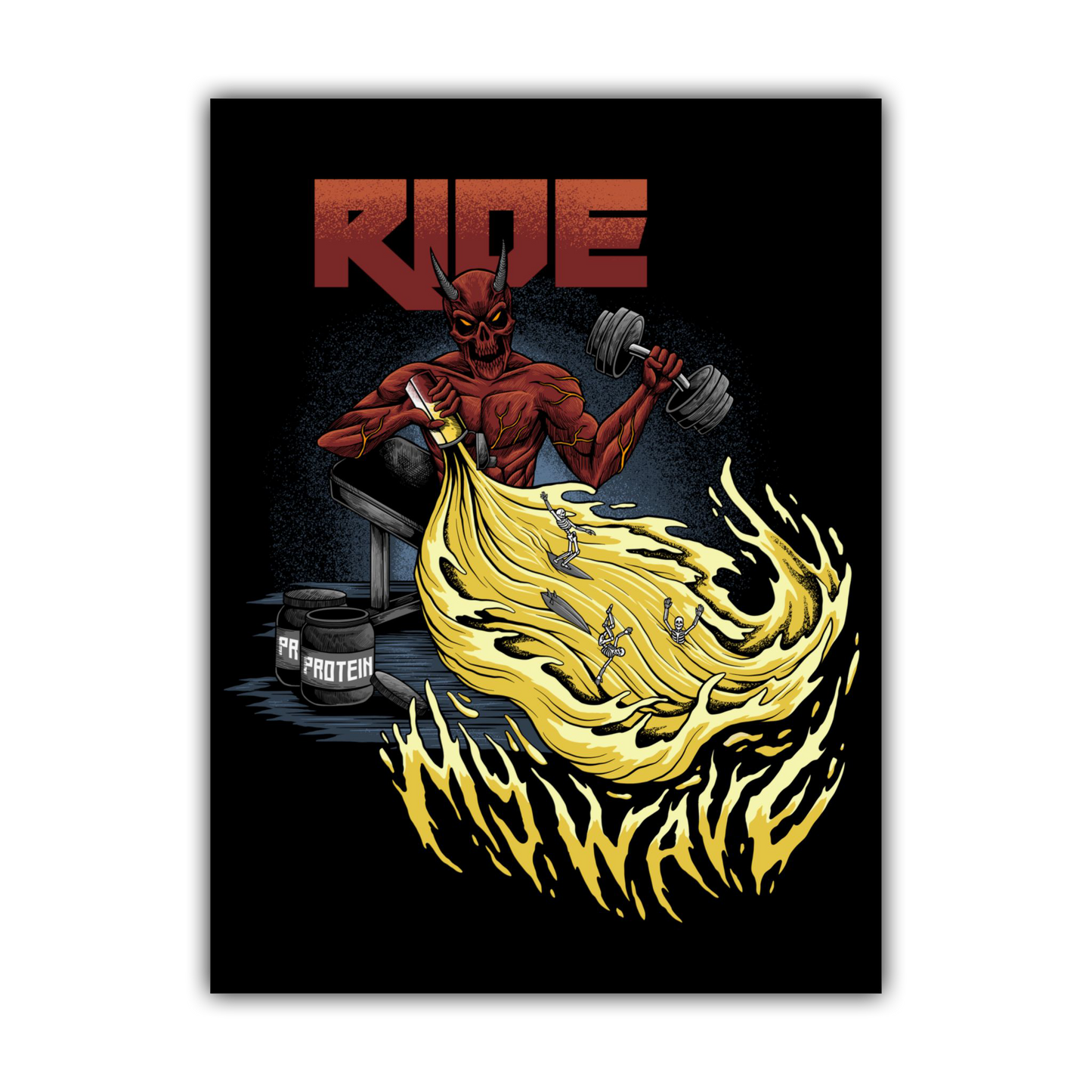 Ride My Wave Poster (Black)