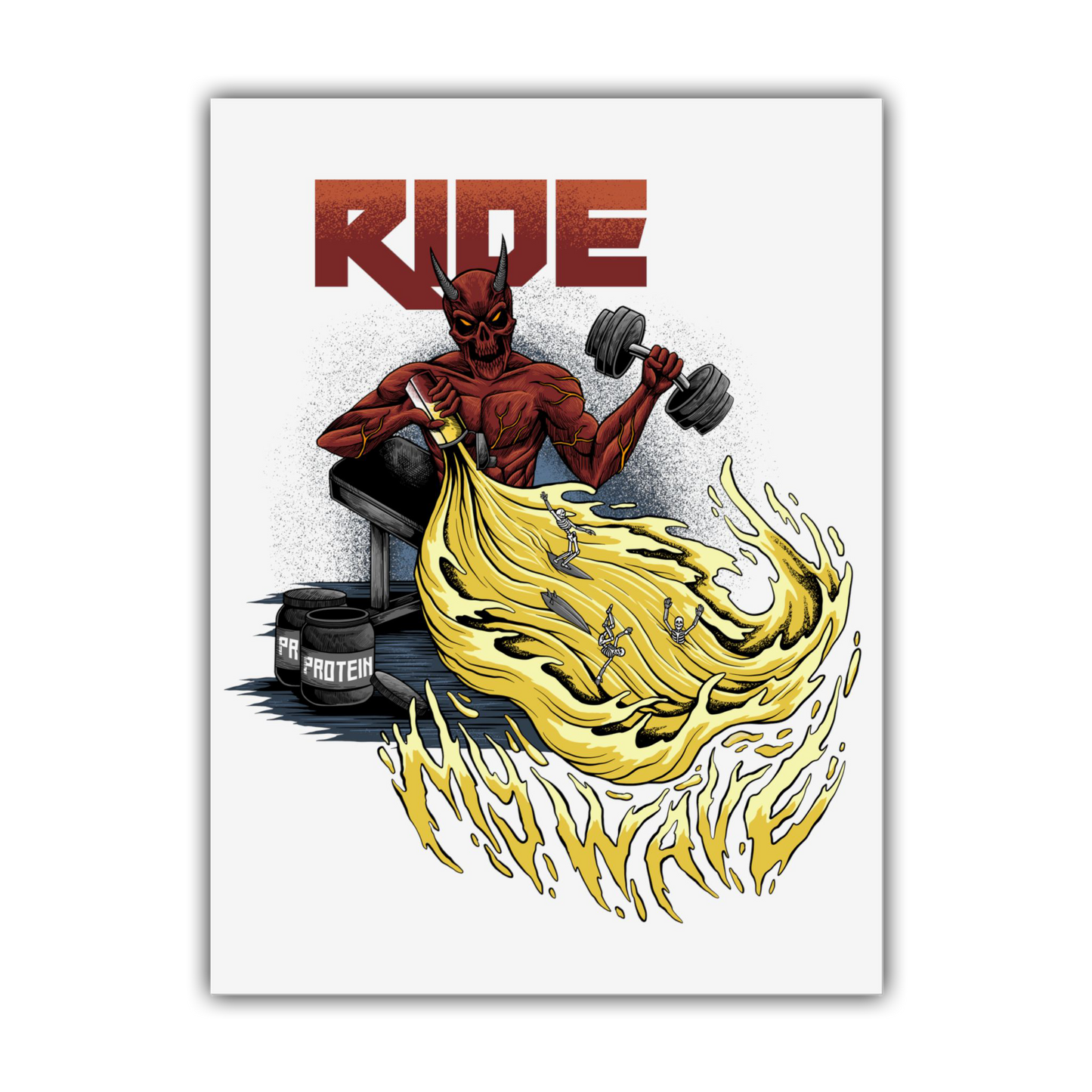 Ride My Wave Poster (White)