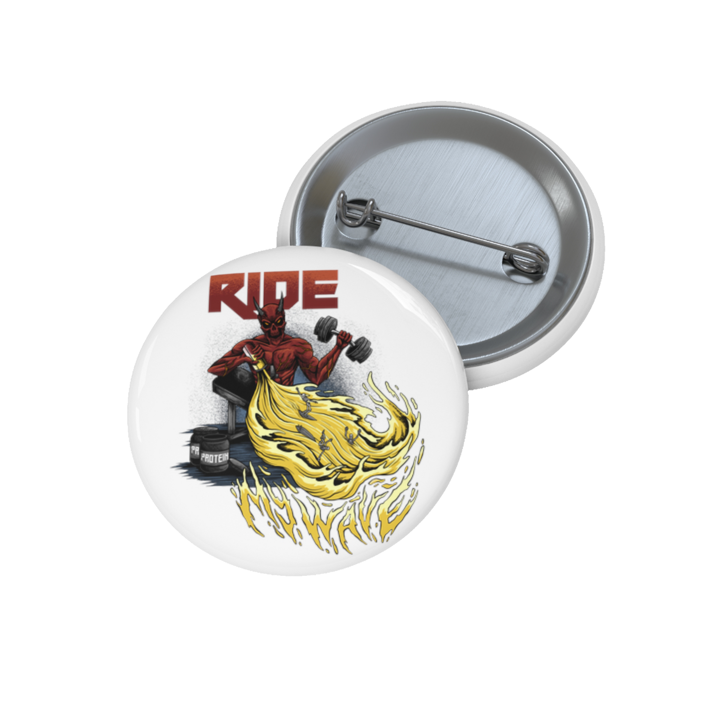 Ride My Wave Badge (White)