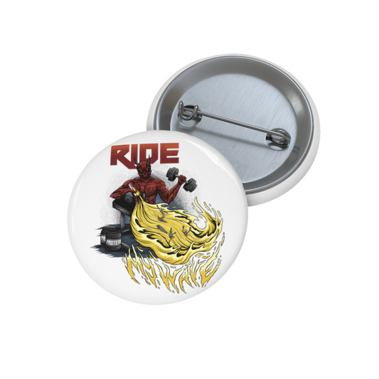 Ride My Wave Badge (White)