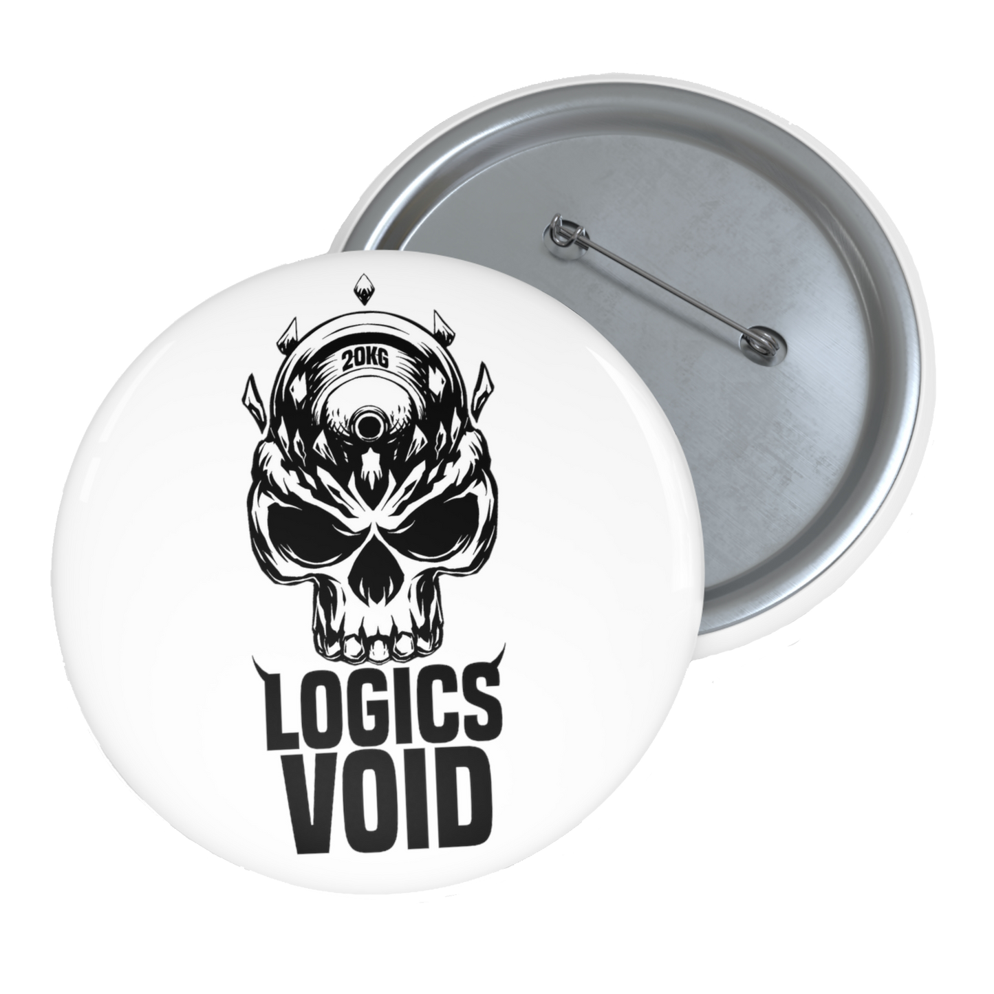 Logics Void Pin Button (White)