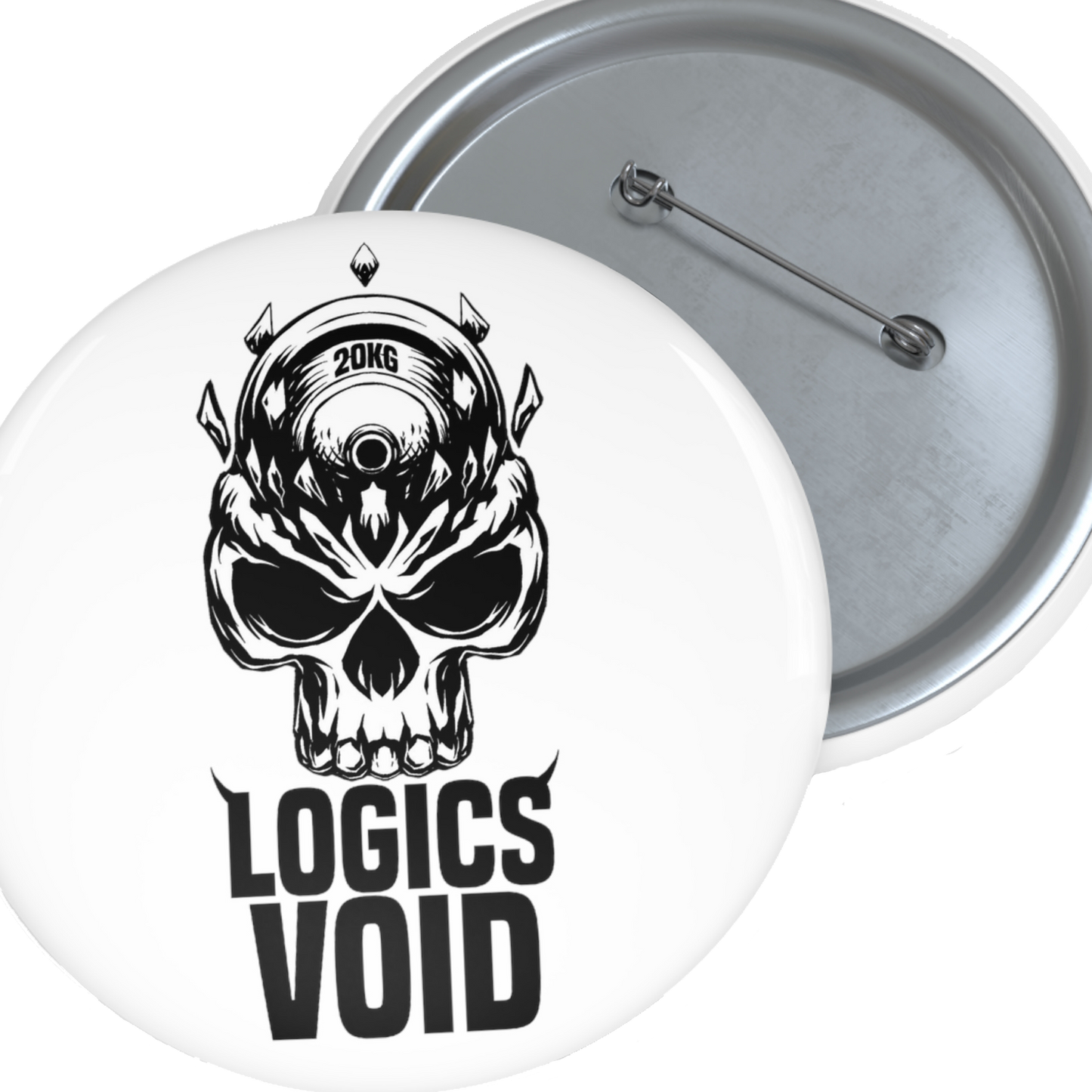 Logics Void Pin Button (White)